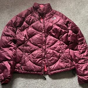 Women’s Northface Coat, Purple with Pink Lining, Size S- Used Condition